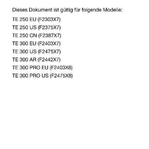 GERMAN LANGUAGE - HUSQVARNA 2024 - TE 250 300 PRO - REPARATURANLEITUNG