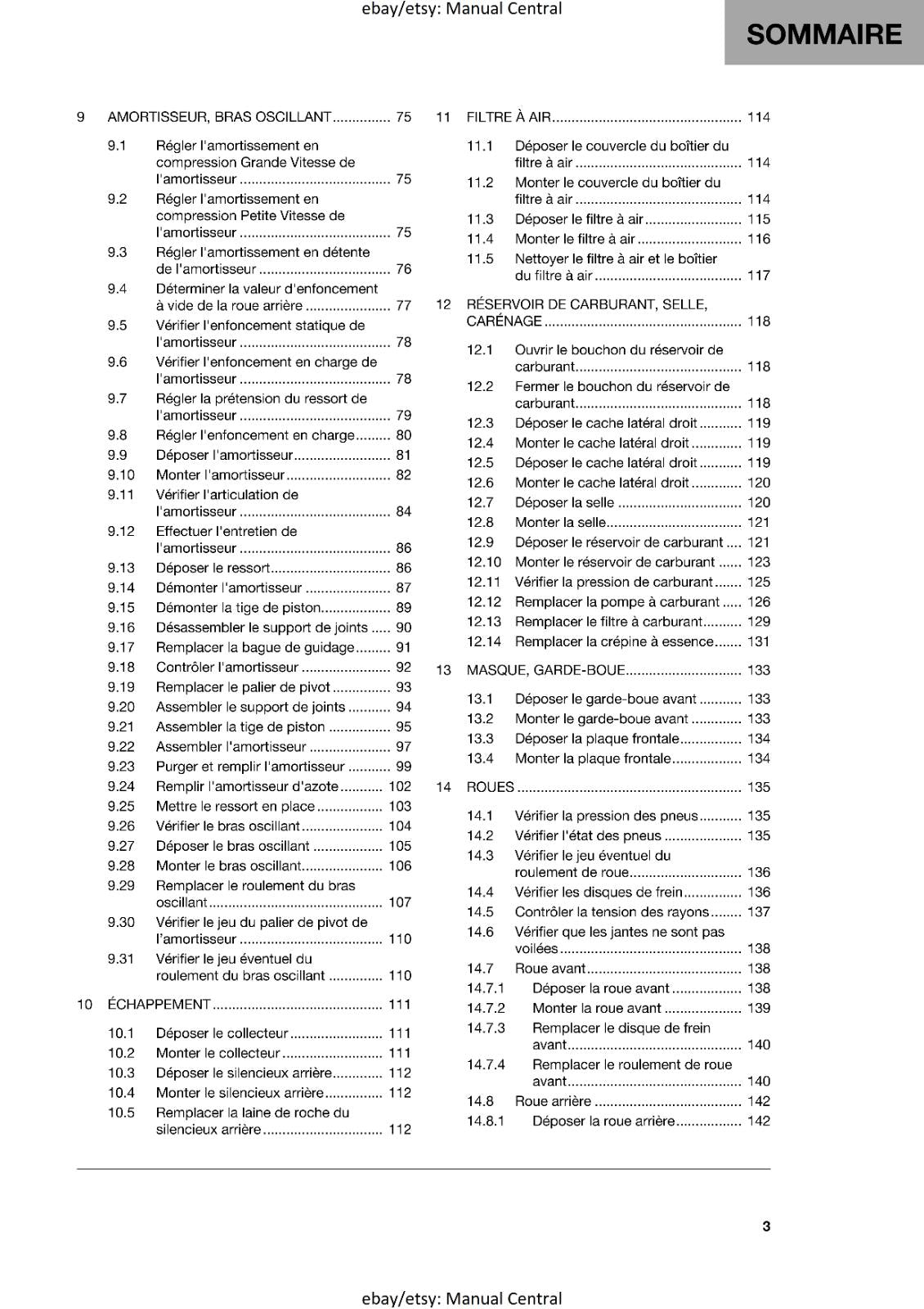 FRENCH LANGUAGE - 2023 HUSQVARNA - FC 250 HERITAGE - MANUEL DE REPARATION