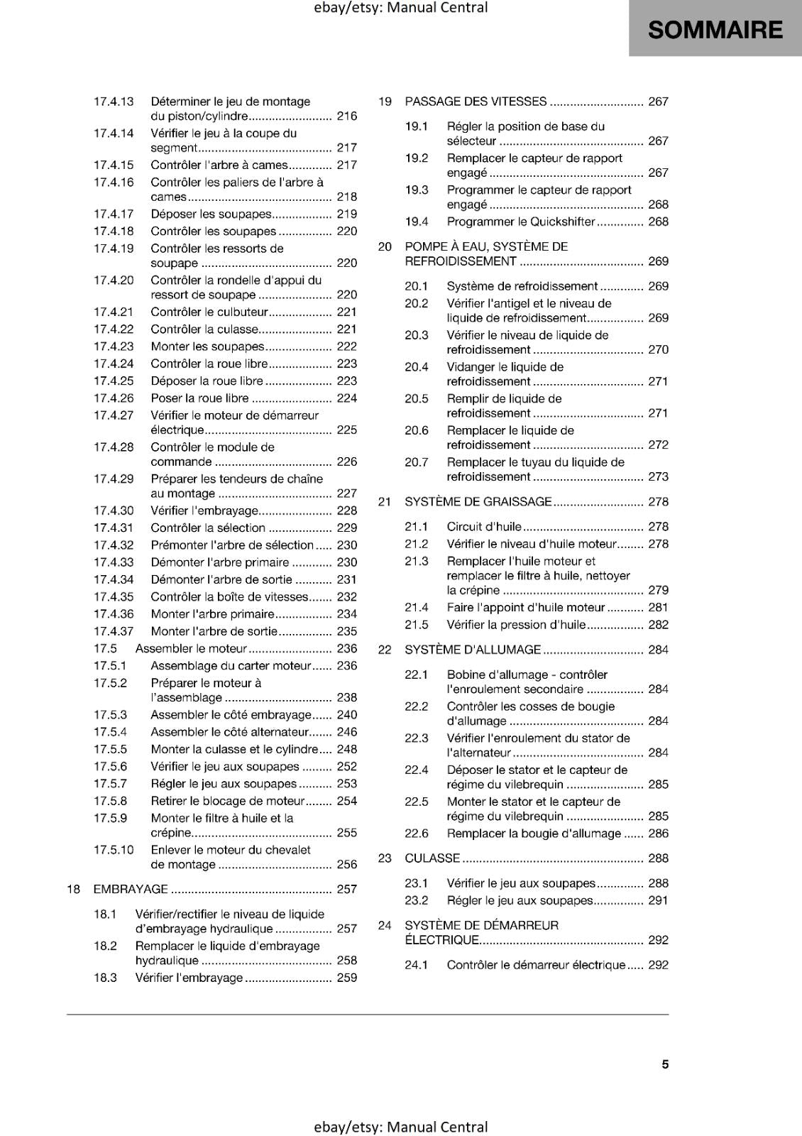 FRENCH LANGUAGE - 2023 HUSQVARNA - FC 250 HERITAGE - MANUEL DE REPARATION