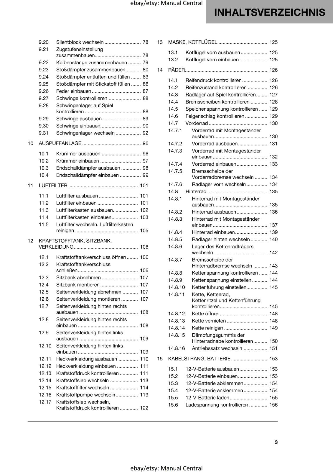 GERMAN LANGUAGE - HUSQVARNA 2023 - 701 ENDURO EU EDITION - REPARATURANLEITUNG