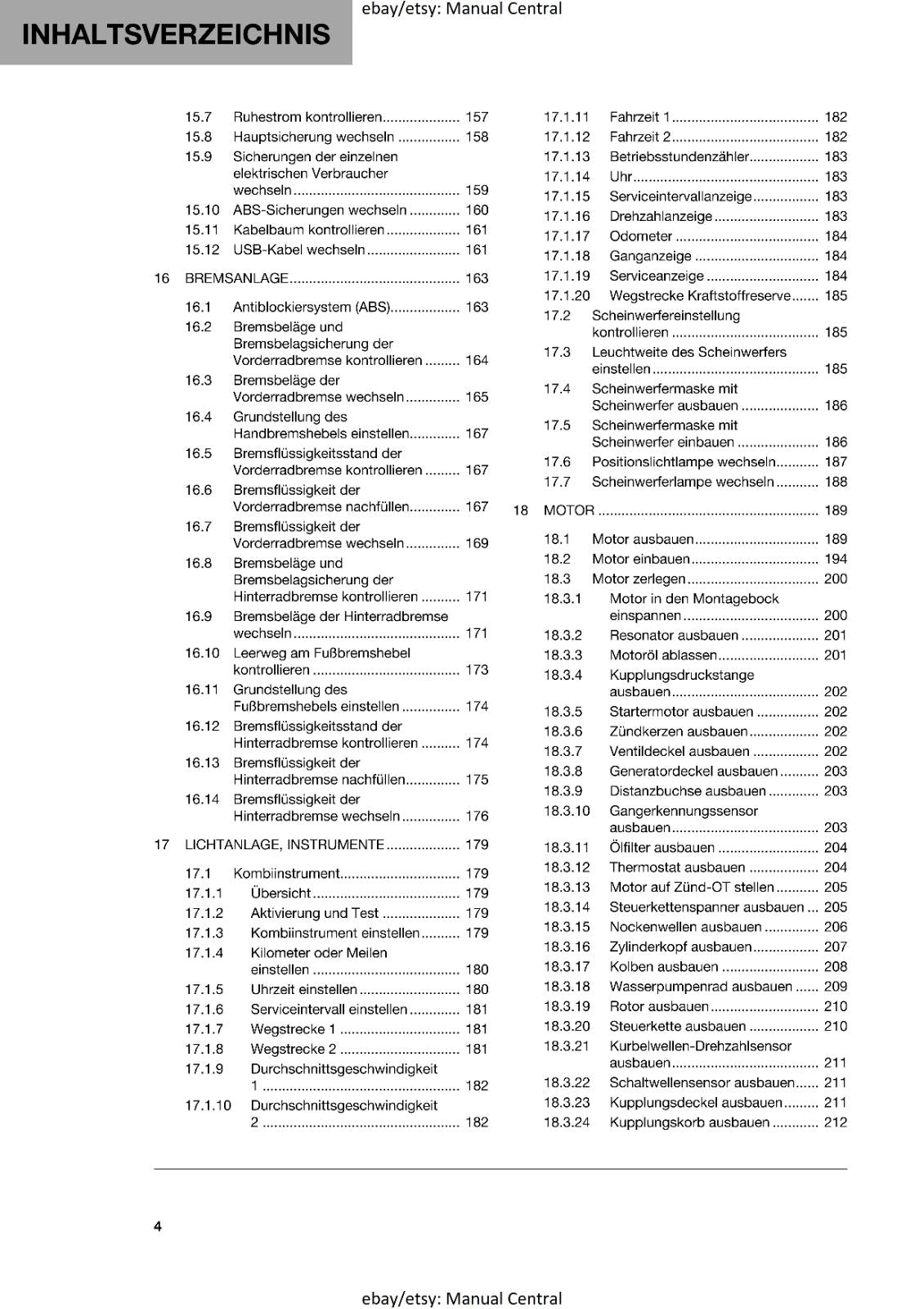GERMAN LANGUAGE - HUSQVARNA 2023 - 701 ENDURO EU EDITION - REPARATURANLEITUNG