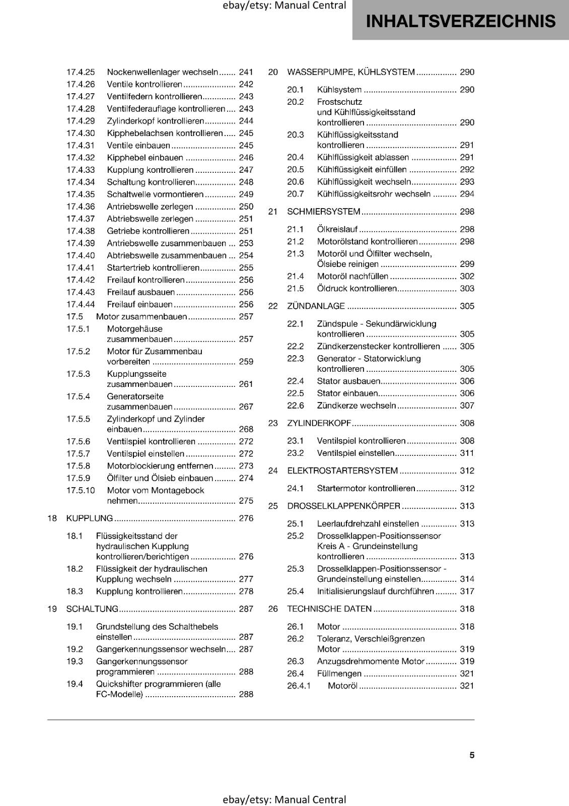 GERMAN LANGUAGE - HUSQVARNA 2023 - FC FX 450 HERITAGE - REPARATURANLEITUNG