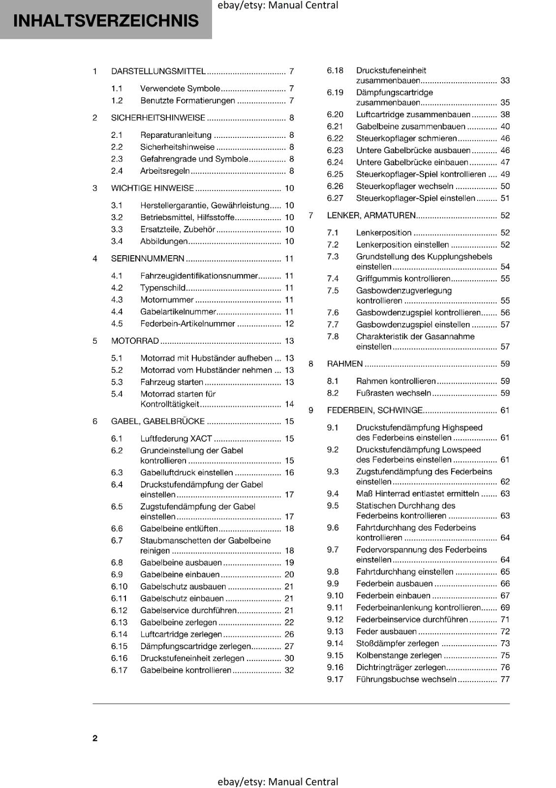 GERMAN LANGUAGE - HUSQVARNA 2023 - FS 450 - REPARATURANLEITUNG