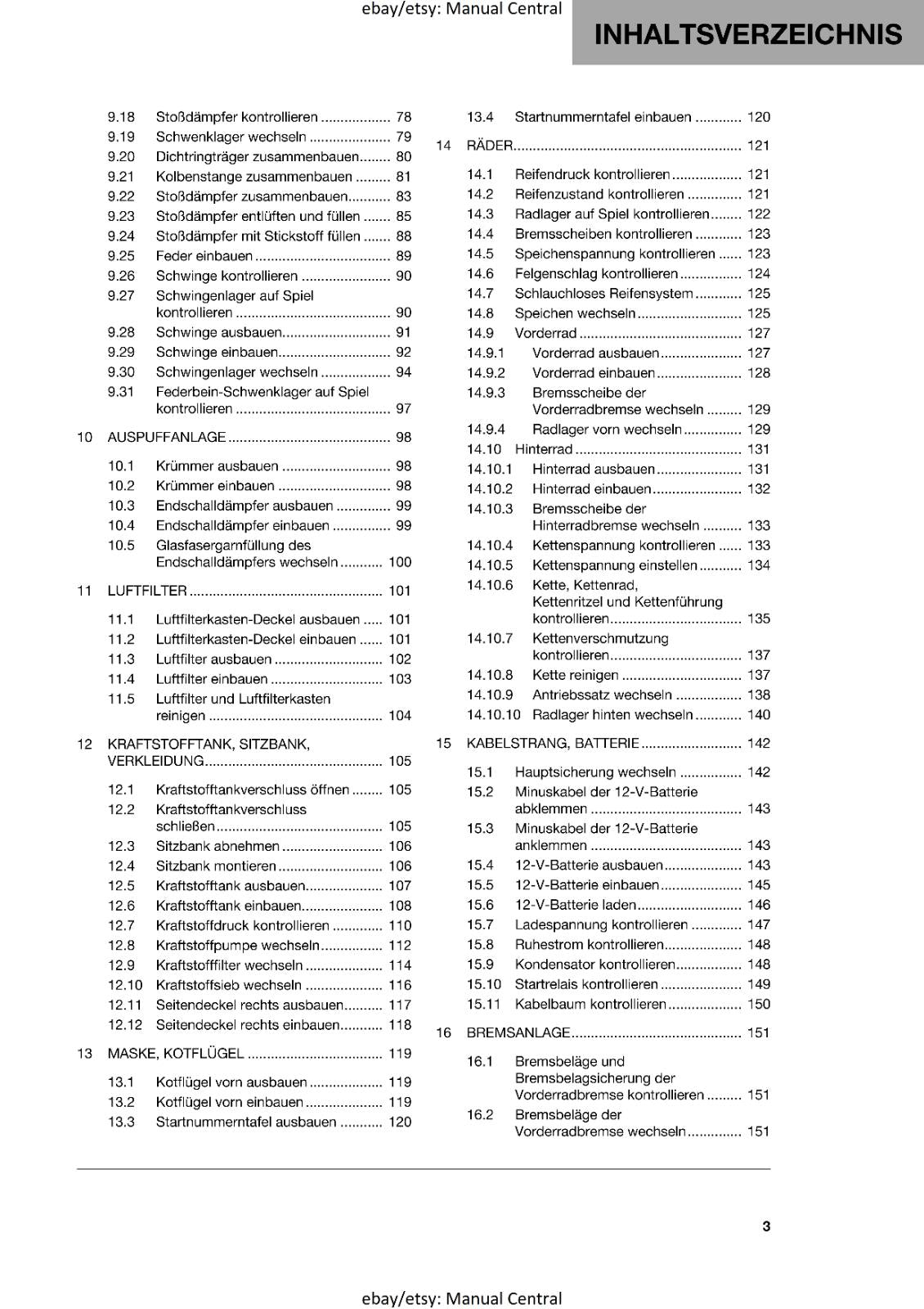 GERMAN LANGUAGE - HUSQVARNA 2023 - FS 450 - REPARATURANLEITUNG