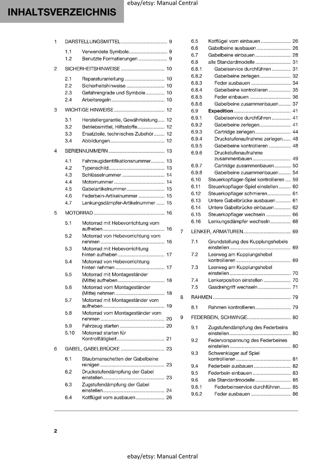 GERMAN LANGUAGE - HUSQVARNA 2023 - NORDEN 901 EXPEDITION - REPARATURANLEITUNG