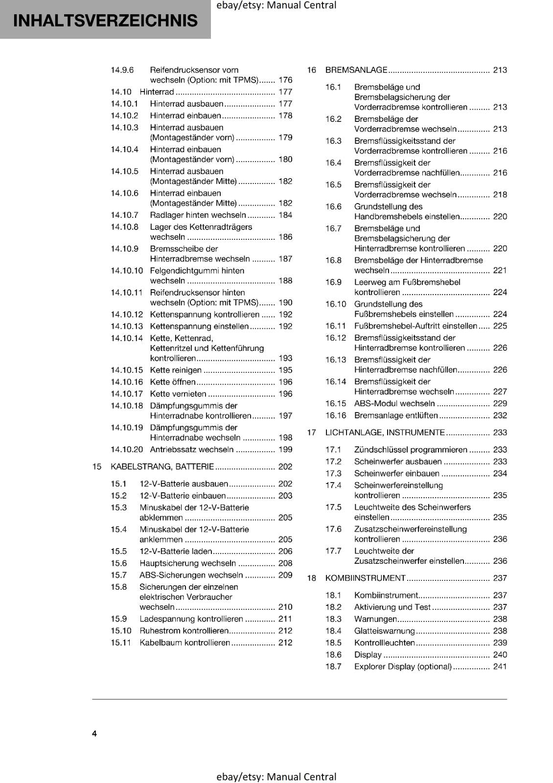 GERMAN LANGUAGE - HUSQVARNA 2023 - NORDEN 901 EXPEDITION - REPARATURANLEITUNG