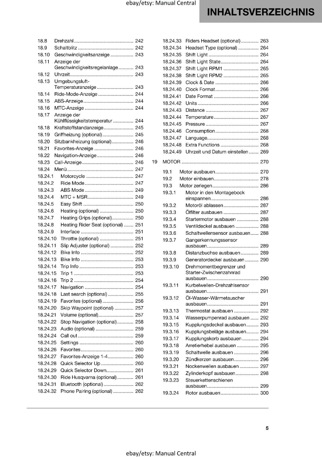 GERMAN LANGUAGE - HUSQVARNA 2023 - NORDEN 901 EXPEDITION - REPARATURANLEITUNG