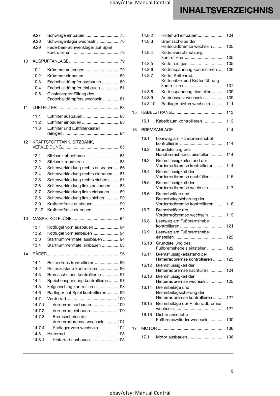 GERMAN LANGUAGE - HUSQVARNA 2023 - TC 65 - REPARATURANLEITUNG