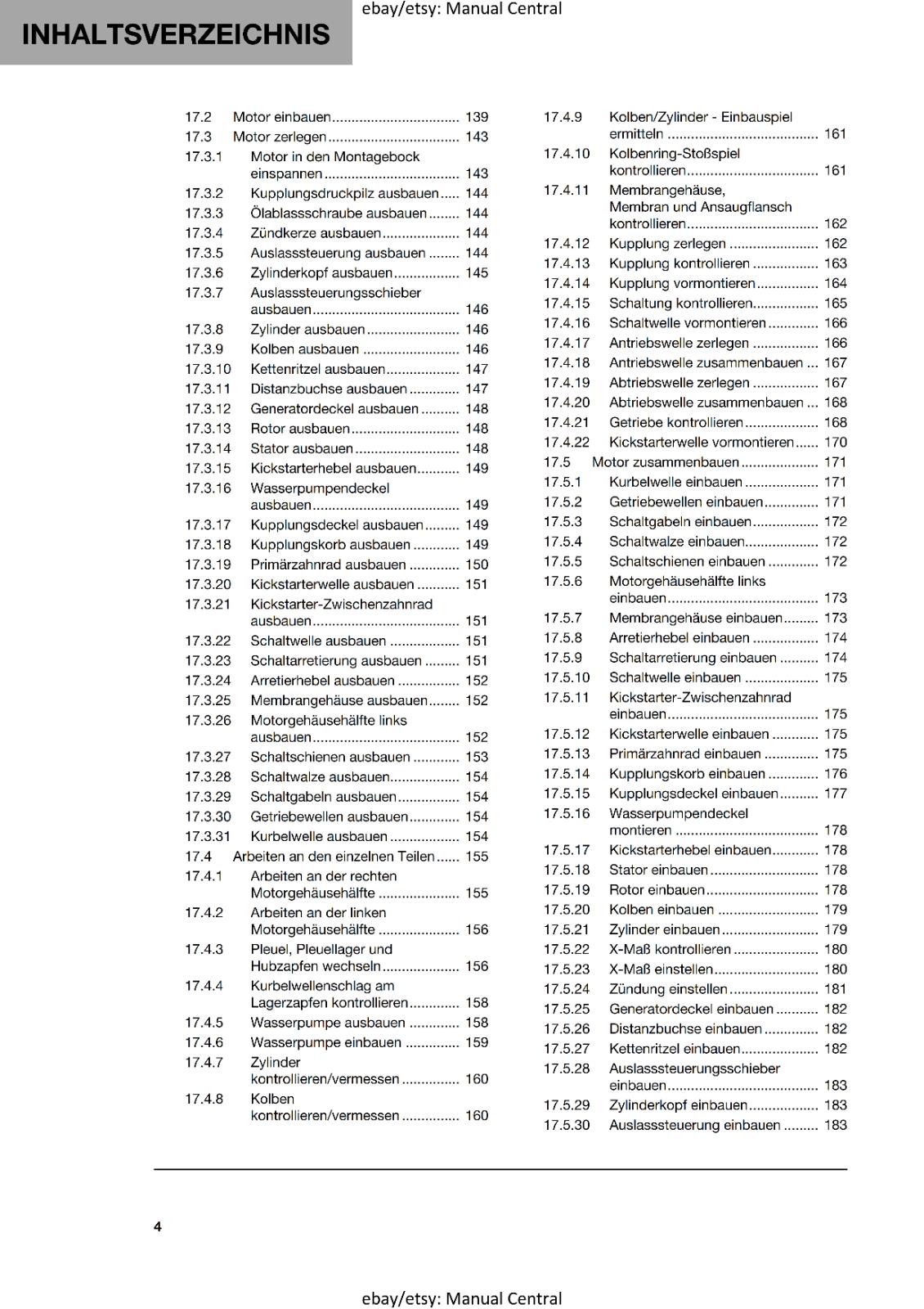GERMAN LANGUAGE - HUSQVARNA 2023 - TC 65 - REPARATURANLEITUNG