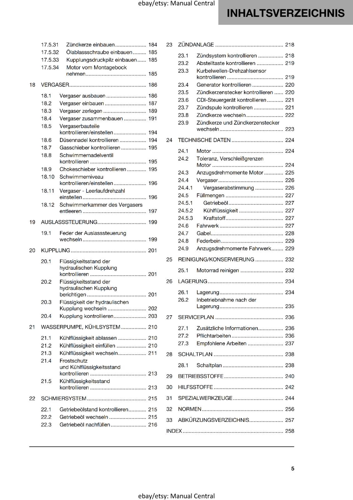 GERMAN LANGUAGE - HUSQVARNA 2023 - TC 65 - REPARATURANLEITUNG