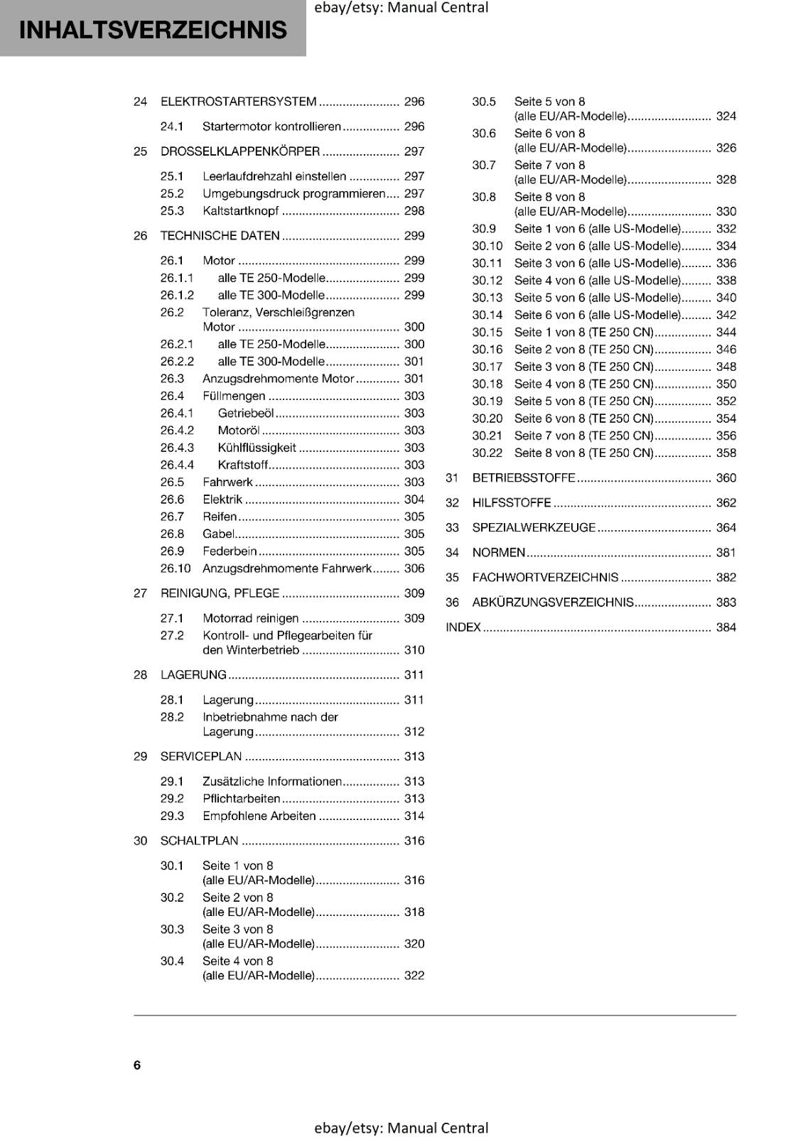 GERMAN LANGUAGE - HUSQVARNA 2023 - TE - REPARATURANLEITUNG