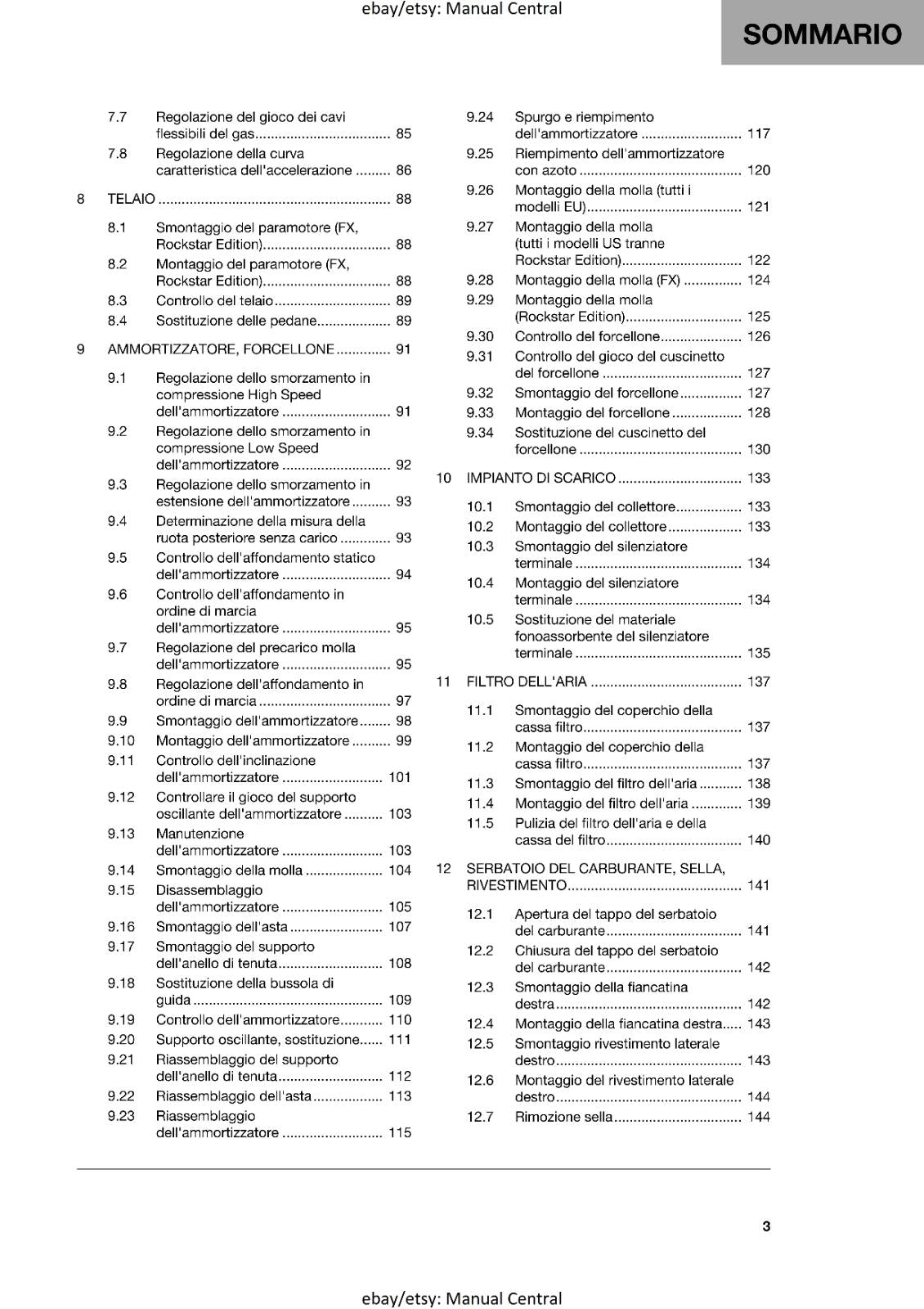 ITALIAN - 2023 HUSQVARNA - FC FX 450 HERITAGE ROCKSTAR - MANUALE DI RIPARAZIONE