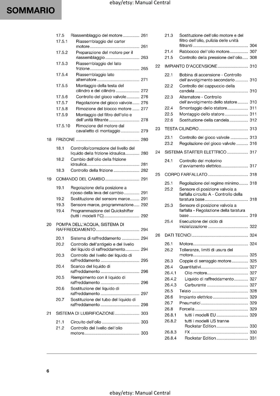 ITALIAN - 2023 HUSQVARNA - FC FX 450 HERITAGE ROCKSTAR - MANUALE DI RIPARAZIONE