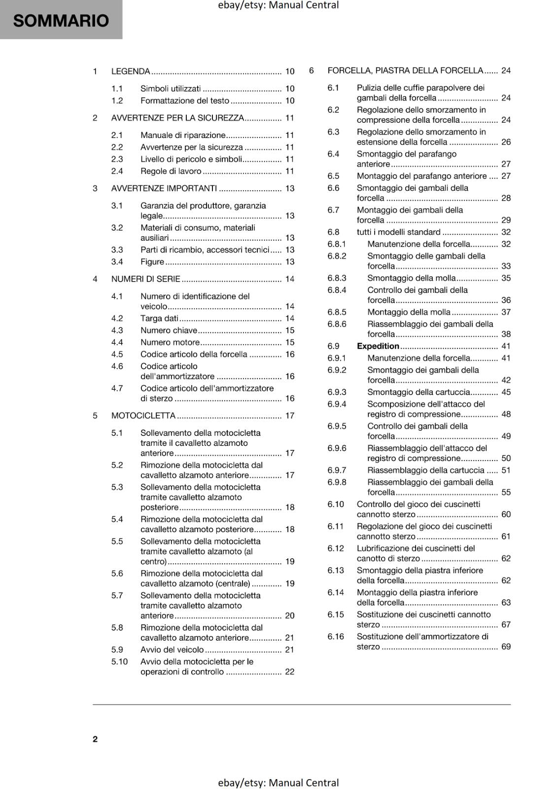 ITALIAN - 2023 HUSQVARNA - NORDEN 901 EXPEDITION - MANUALE DI RIPARAZIONE