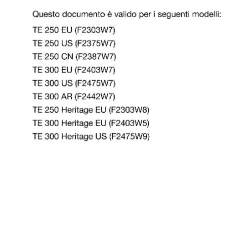 ITALIAN - 2023 HUSQVARNA - TE 250 300 HERITAGE - MANUALE DI RIPARAZIONE