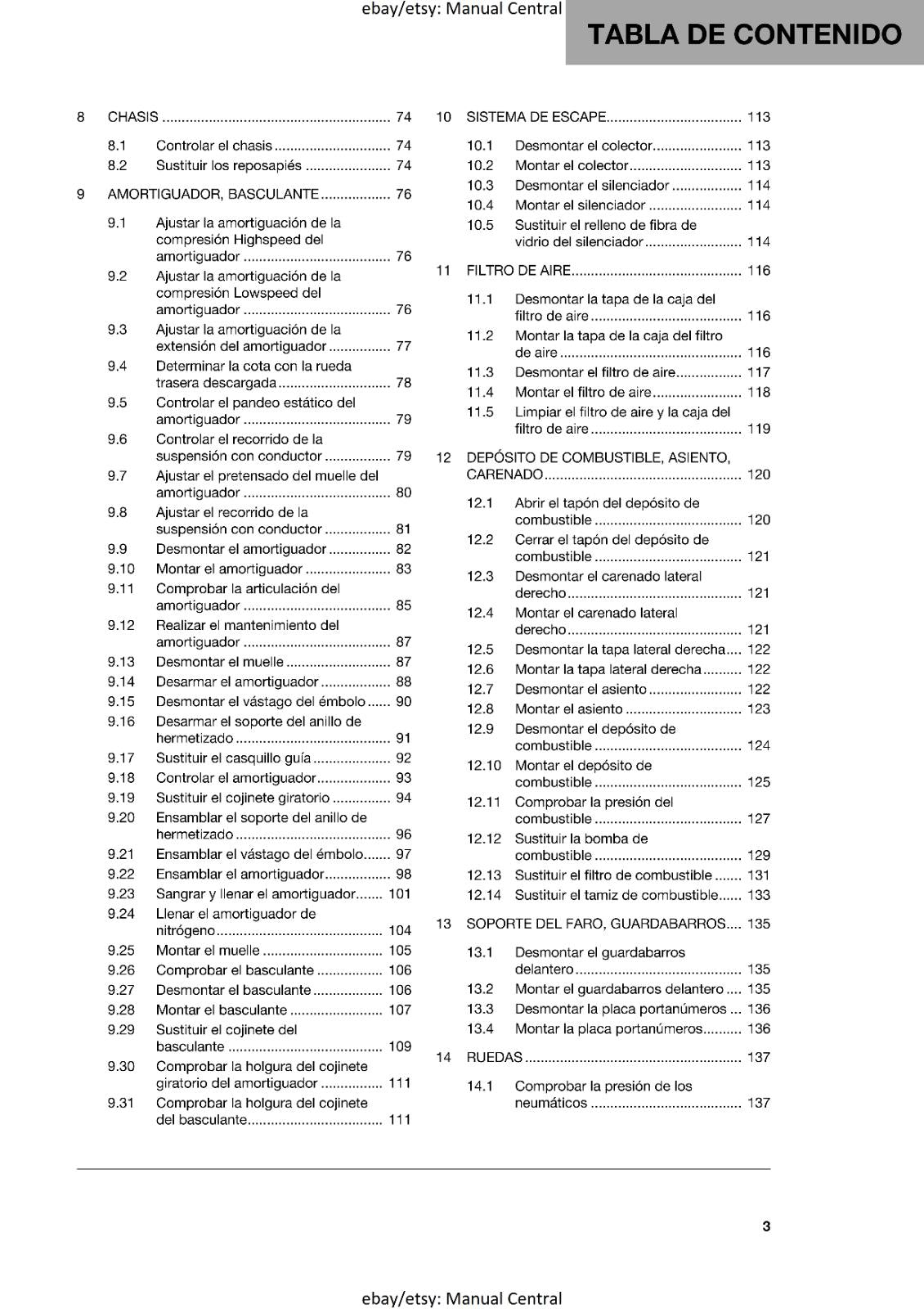 SPANISH LANGUAGE - HUSQVARNA 2023 - FC 250 HERITAGE -  MANUAL DE REPARACION