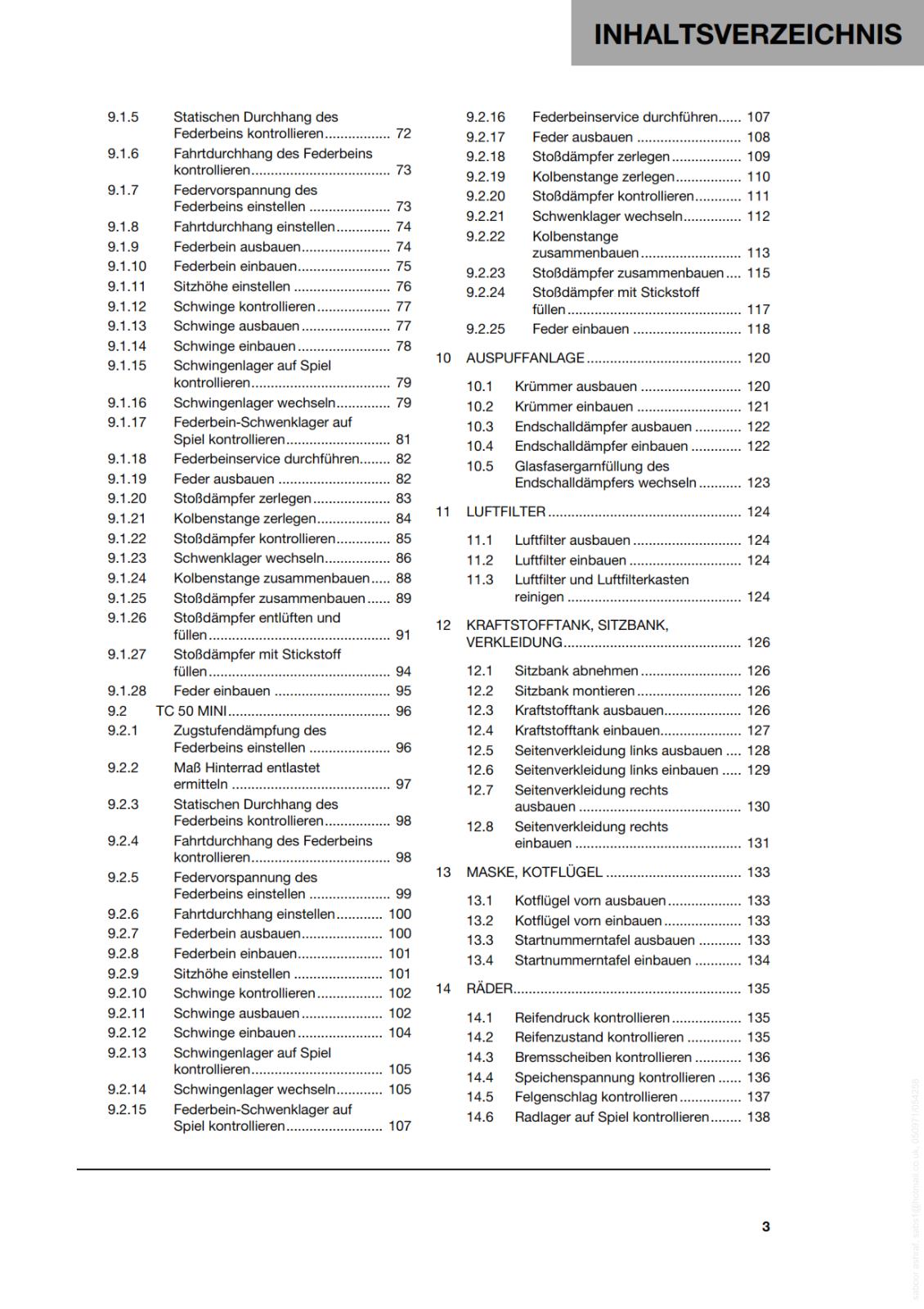 GERMAN LANGUAGE - HUSQVARNA 2023 - TC 50 - REPARATURANLEITUNG