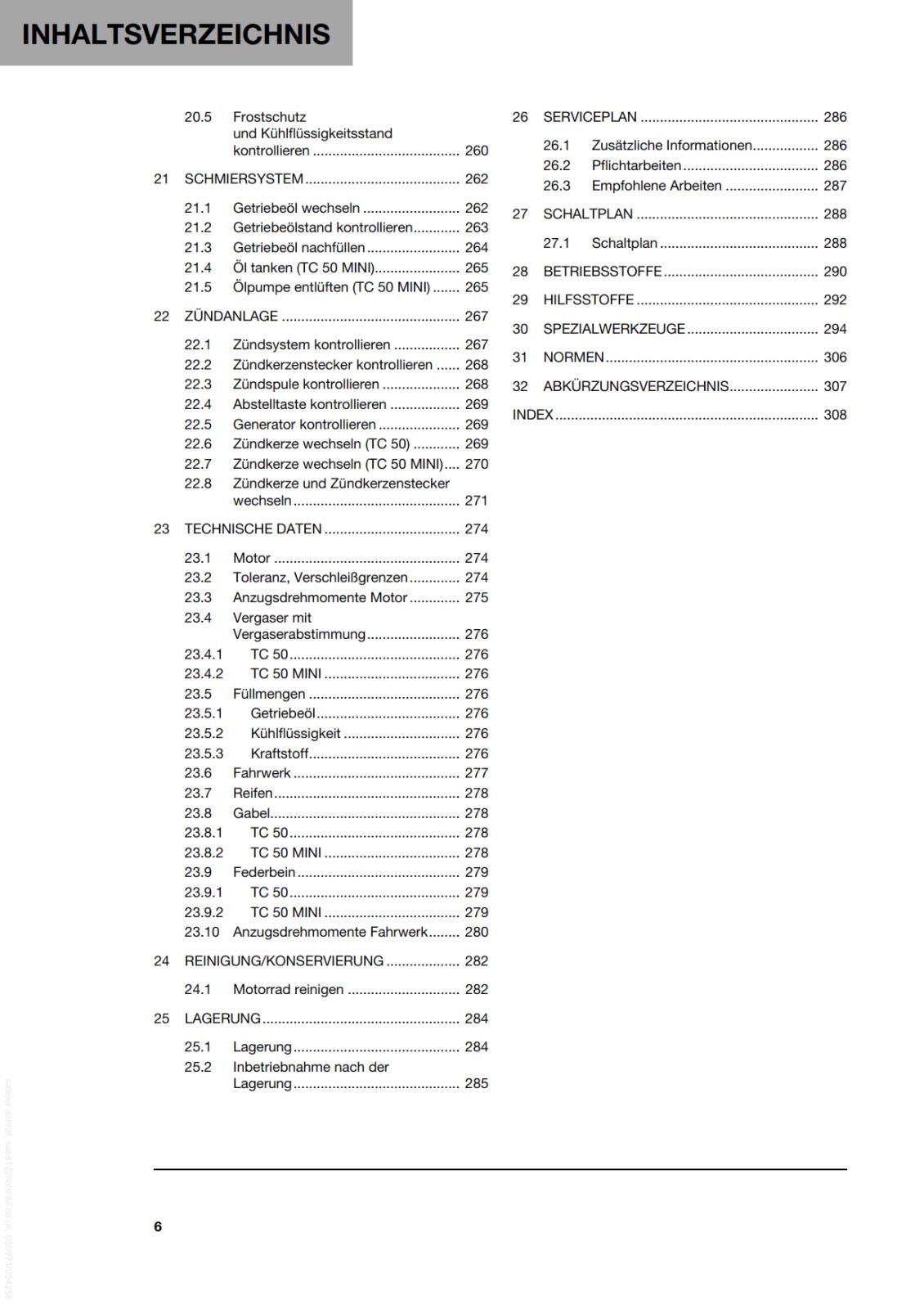 GERMAN LANGUAGE - HUSQVARNA 2023 - TC 50 - REPARATURANLEITUNG