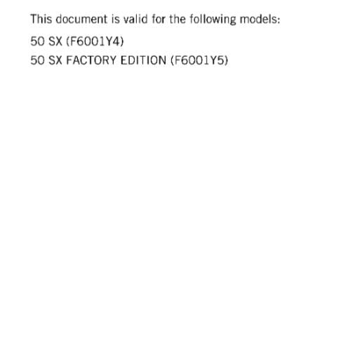 KTM 2025 - 50 SX FACTORY EDITION - WORKSHOP SERVICE REPAIR MANUAL REPRINTED