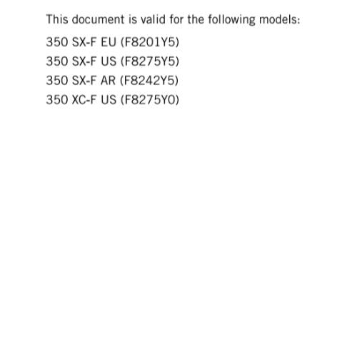 KTM 2025 - 350 SX-F XC-F - WORKSHOP SERVICE REPAIR MANUAL REPRINTED