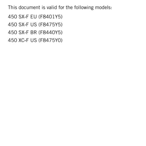 KTM 2025 - 450 SX-F XC-F - WORKSHOP SERVICE REPAIR MANUAL REPRINTED