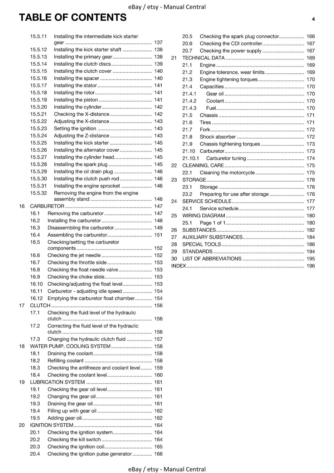 HUSQVARNA 2015 - TC 85 19/16 17/14 - REPAIR WORKSHOP SERVICE MANUAL REPRINTED