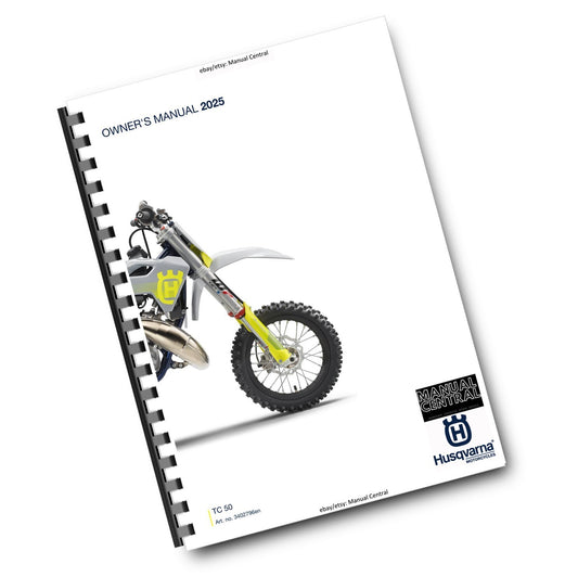 HUSQVARNA 2025 - TC 50 - OWNERS MANUAL - REPRINTED COMB BOUND