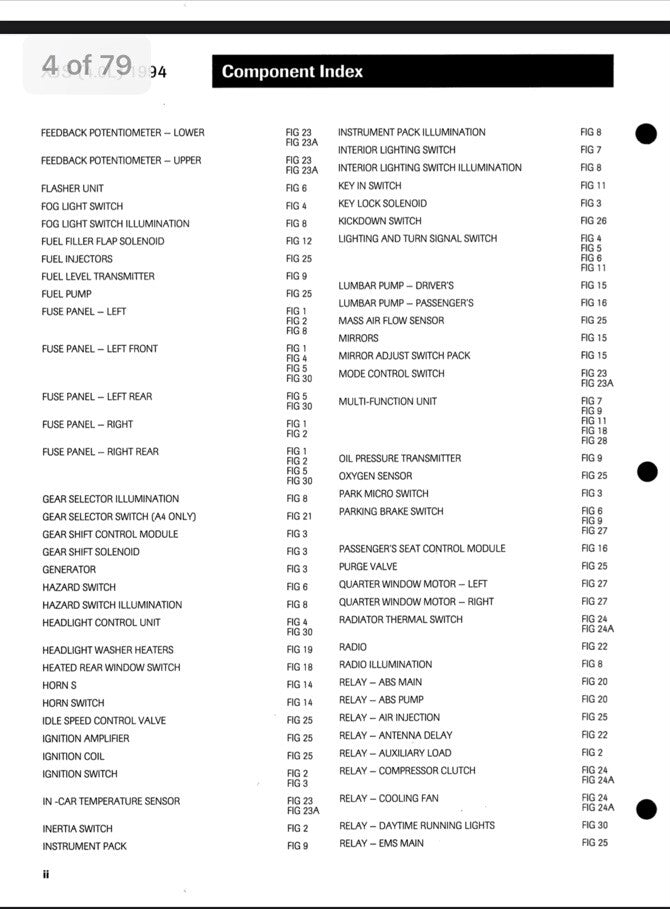 JAGUAR XJS 4.0L 1994 ELECTRICAL GUIDE - WIRING DIAGRAMS - CIRCUIT DIAGRAMS