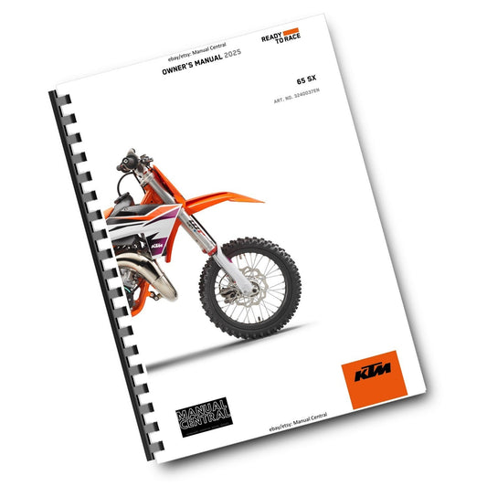 KTM 2025 - 65 SX - OWNERS MANUAL USER GUIDE