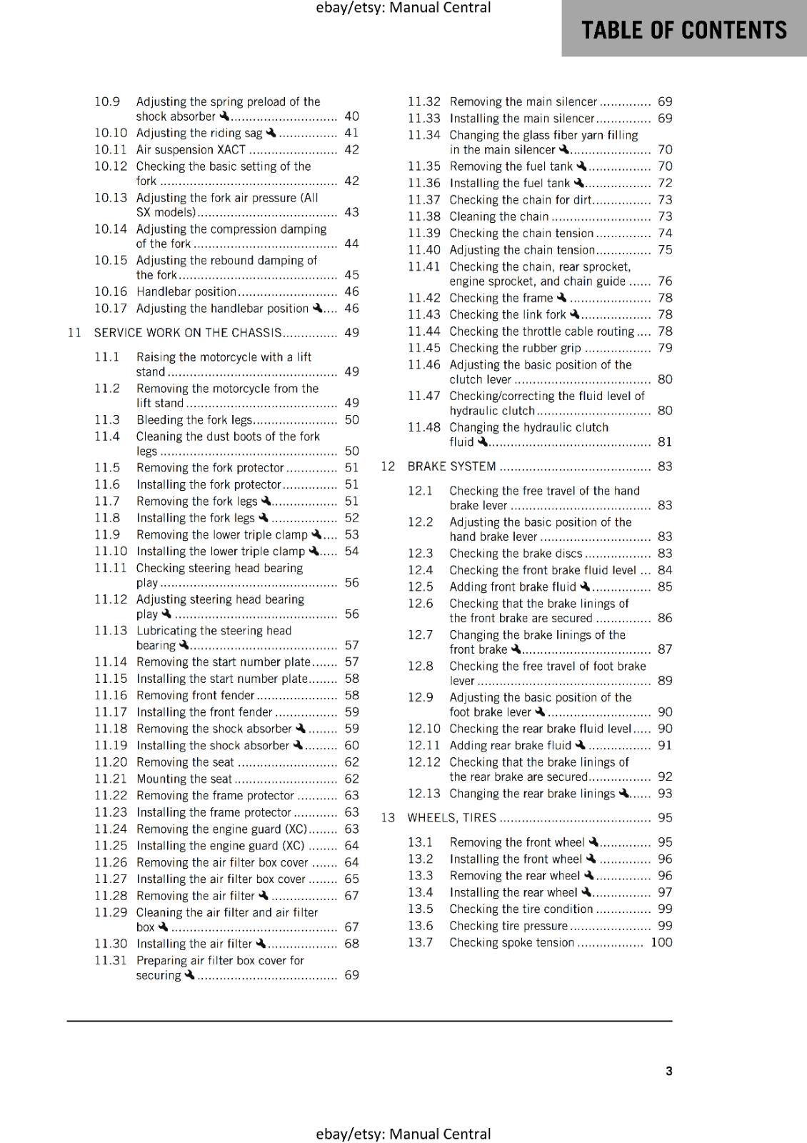 KTM 2025 - 125 150 SX XC - OWNERS MANUAL USER GUIDE