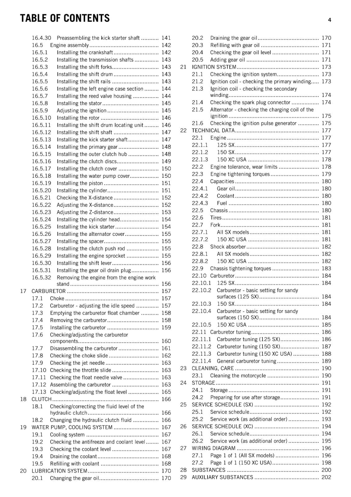 KTM 2012 - 125 150 SX XC - WORKSHOP SERVICE REPAIR MANUAL