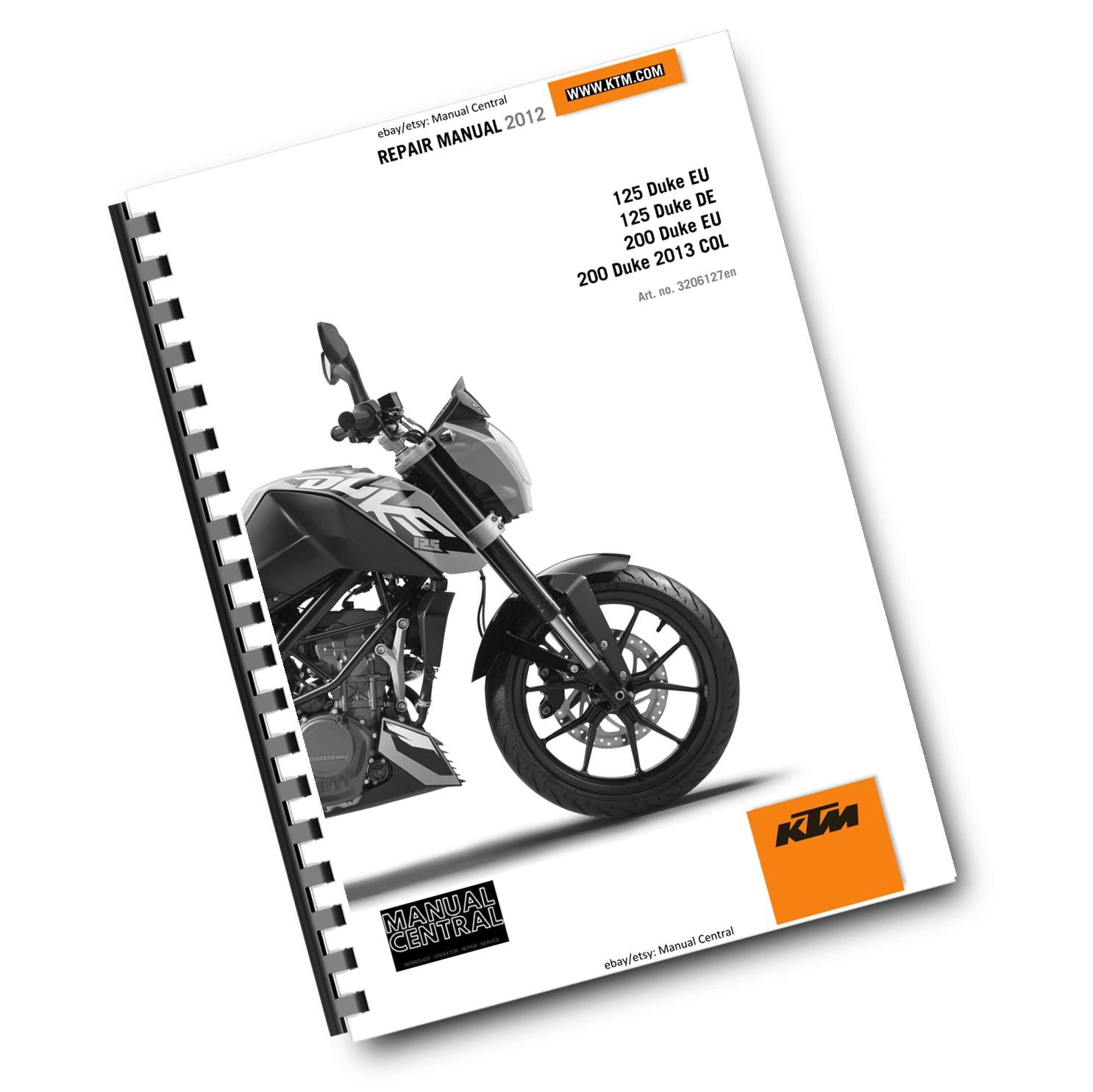 KTM 2012 - 125 200 DUKE 2013 COL - WORKSHOP SERVICE REPAIR MANUAL