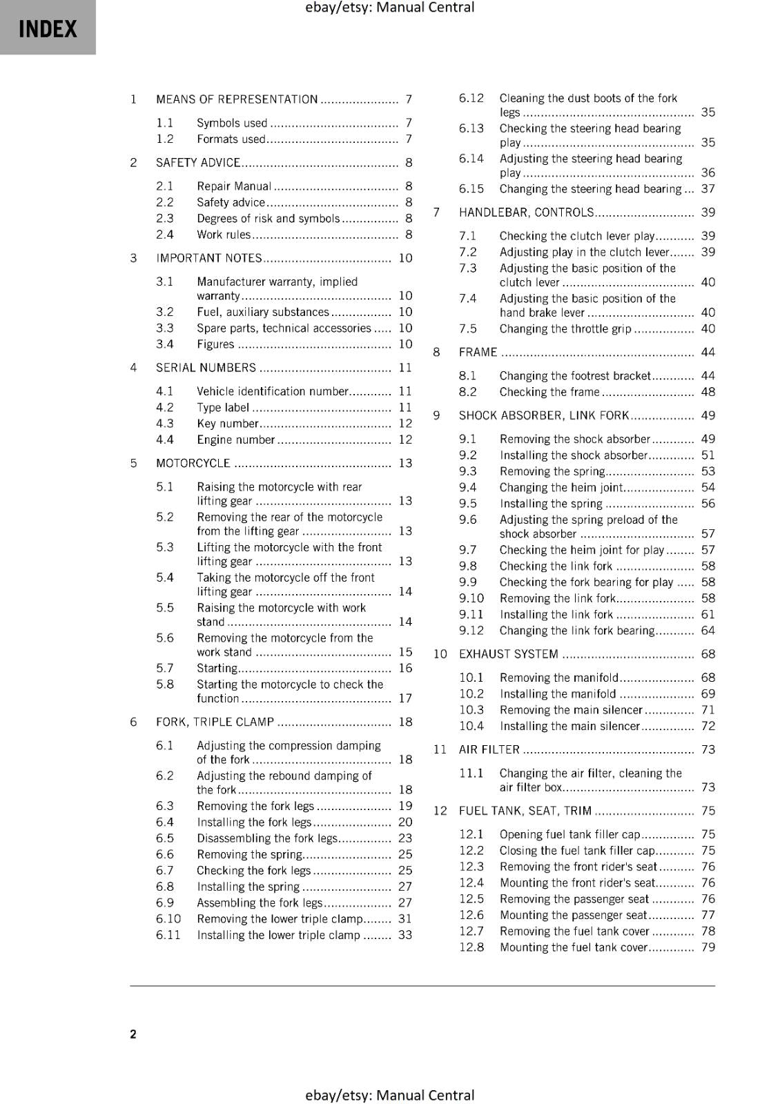 KTM 2024 - RC 390 - WORKSHOP SERVICE MANUAL