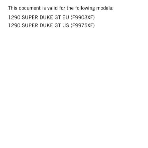 KTM 2024 - 1290 SUPER DUKE GT - WORKSHOP SERVICE MANUAL