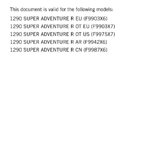 KTM 2024 - 1290 SUPER ADVENTURE R - WORKSHOP SERVICE MANUAL
