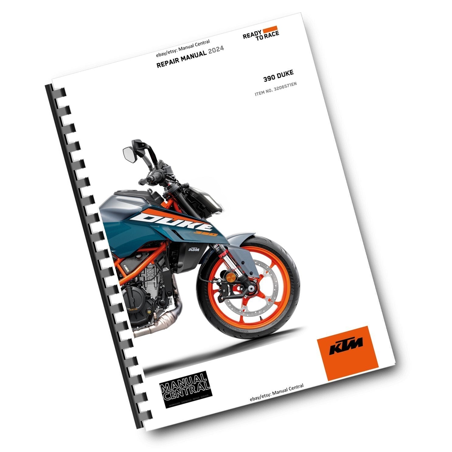 KTM 2024 - 390 DUKE - WORKSHOP SERVICE MANUAL COMB BOUND