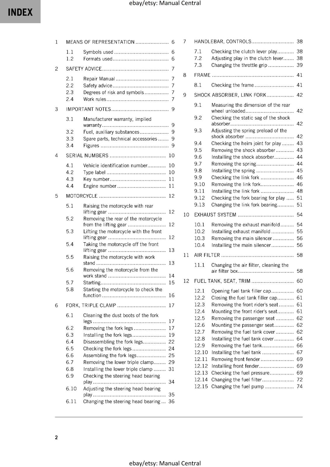 KTM 2024 - 390 DUKE - WORKSHOP SERVICE MANUAL COMB BOUND
