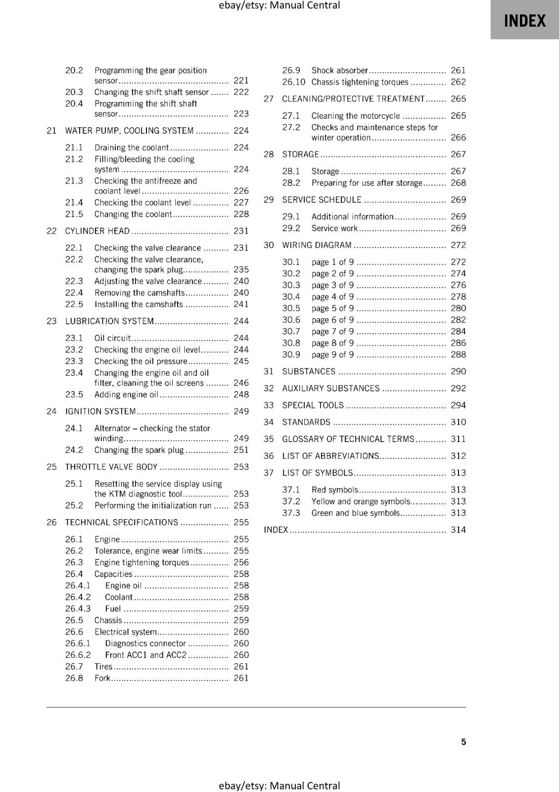 KTM 2024 - 390 DUKE - WORKSHOP SERVICE MANUAL COMB BOUND