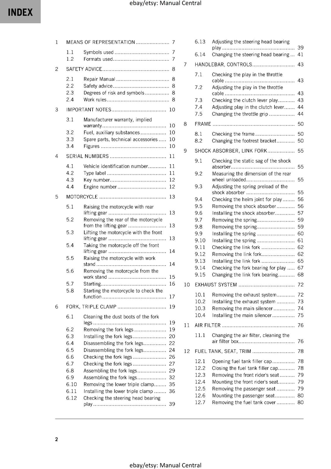 KTM 2024 - 390 ADVENTURE - WORKSHOP SERVICE MANUAL COMB BOUND