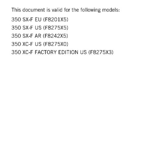 KTM 2024 - 350 SX-F XC-F FACTORY EDITION - WORKSHOP SERVICE MANUAL COMB BOUND