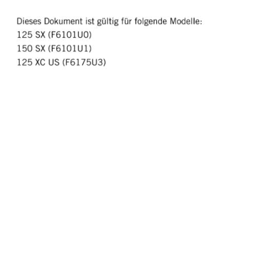 GERMAN LANGUAGE - KTM 2021 - 125 150 SX XC - REPARATURANLEITUNG