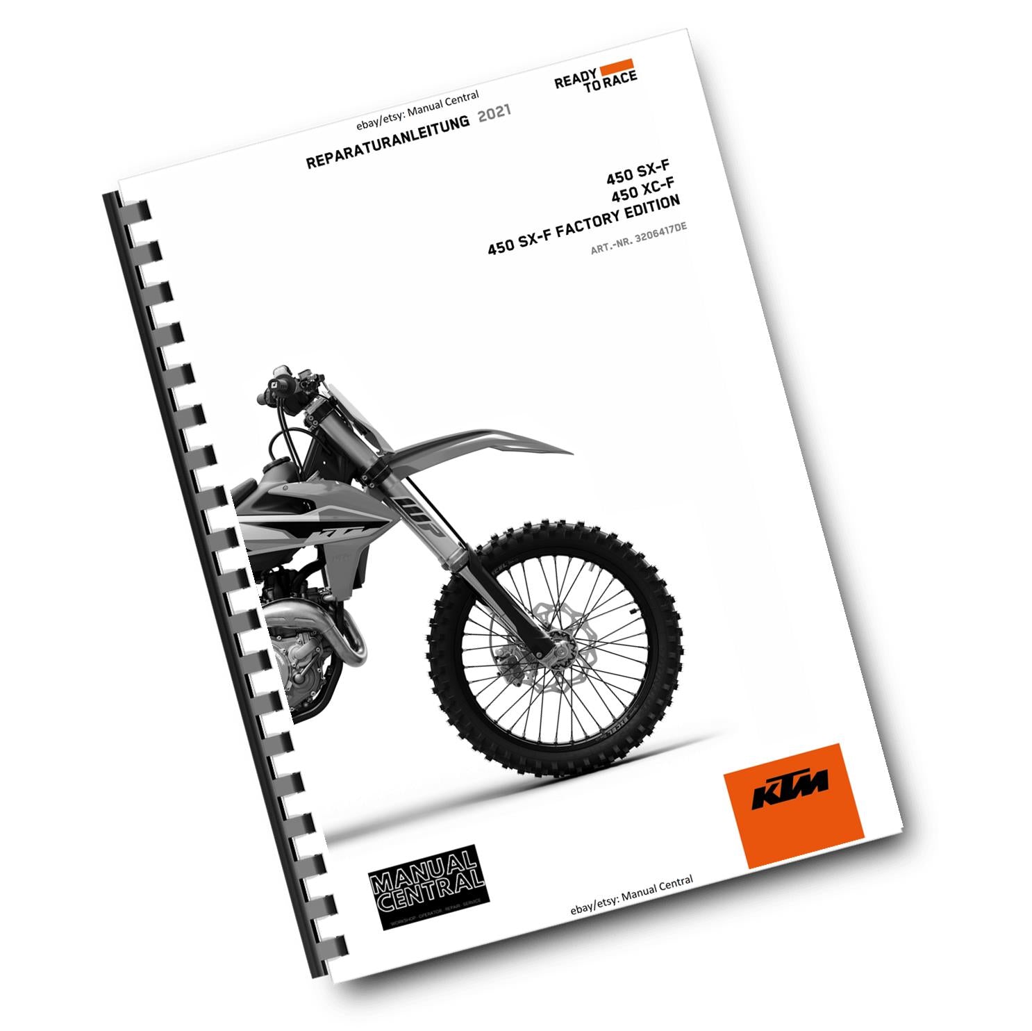 GERMAN LANGUAGE - KTM 2021 - 450 XC-F SX-F FACTORY EDITION - REPARATURANLEITUNG