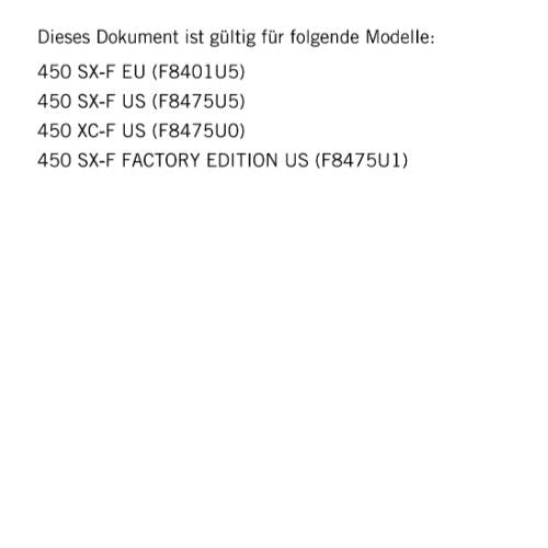 GERMAN LANGUAGE - KTM 2021 - 450 XC-F SX-F FACTORY EDITION - REPARATURANLEITUNG