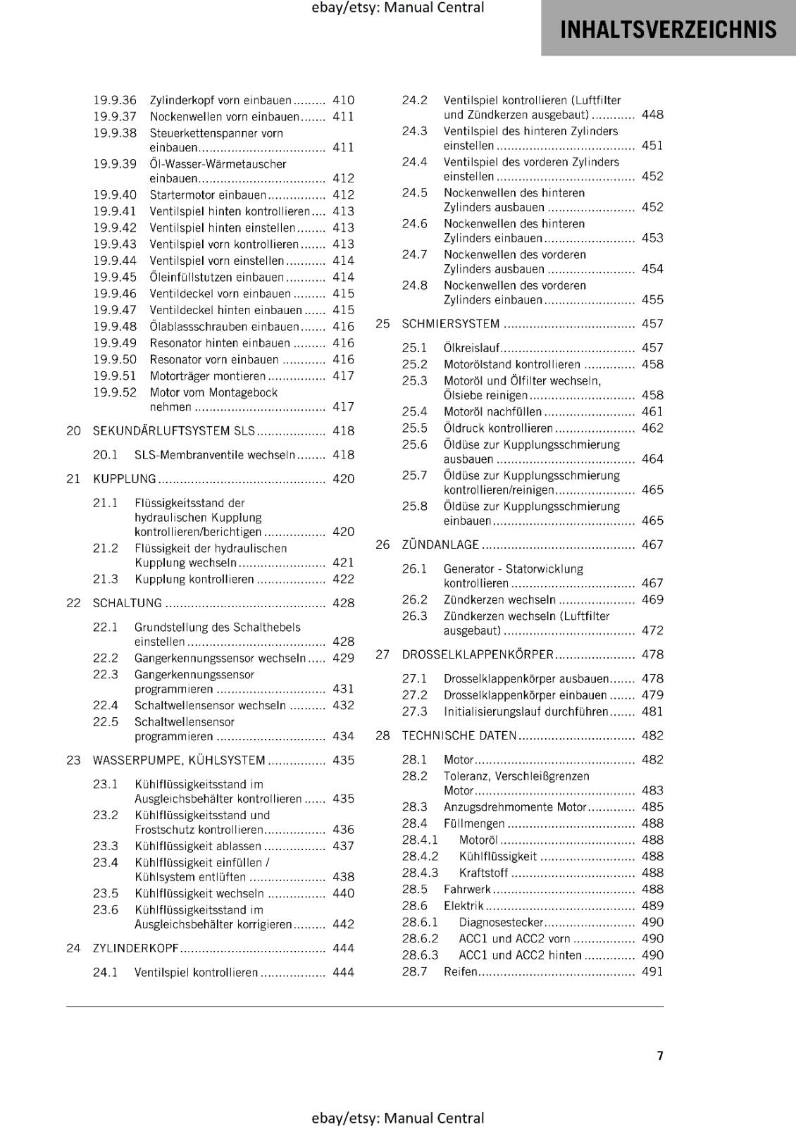GERMAN LANGUAGE - KTM 2021 - 1290 SUPER DUKE R RR - REPARATURANLEITUNG