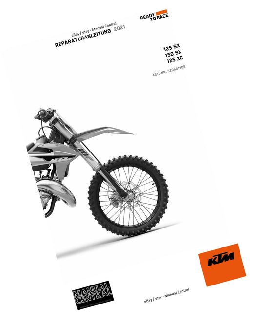 GERMAN LANGUAGE - KTM 2022 -  125 150 SX XC - REPARTURANLEITUNG