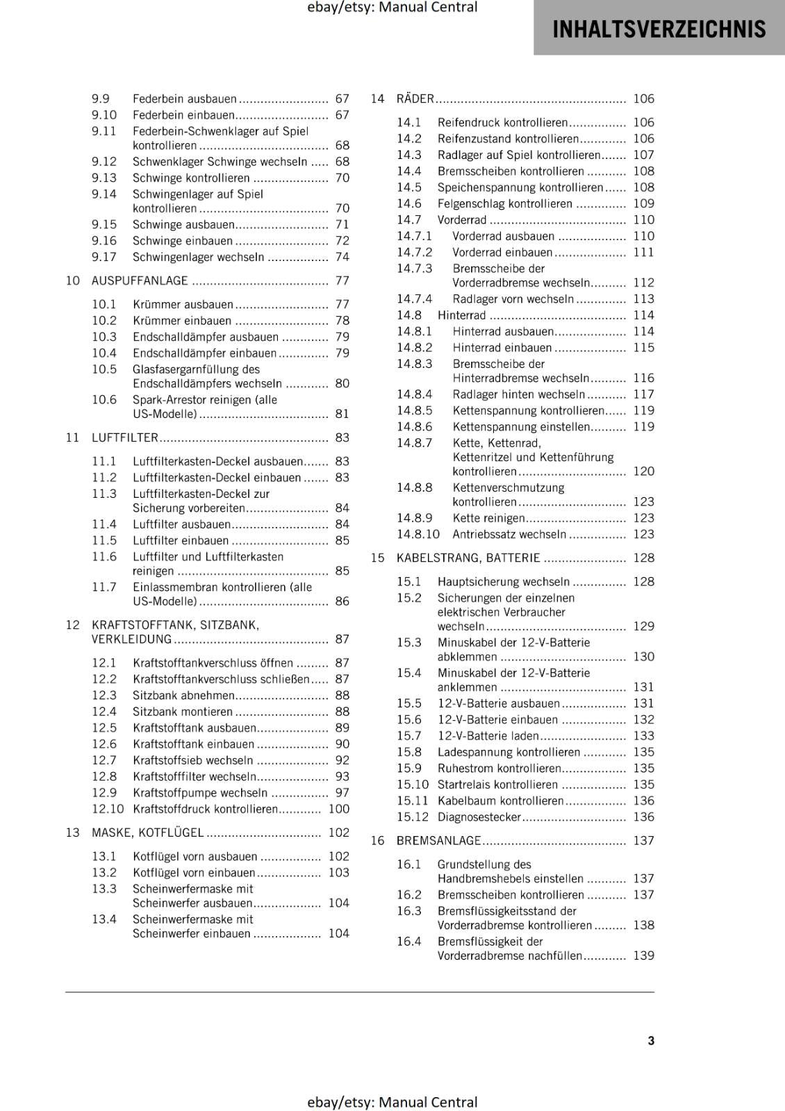 GERMAN LANGUAGE - KTM 2022 -  450 500 EXC-F SIX DAYS XCF-W - REPARTURANLEITUNG