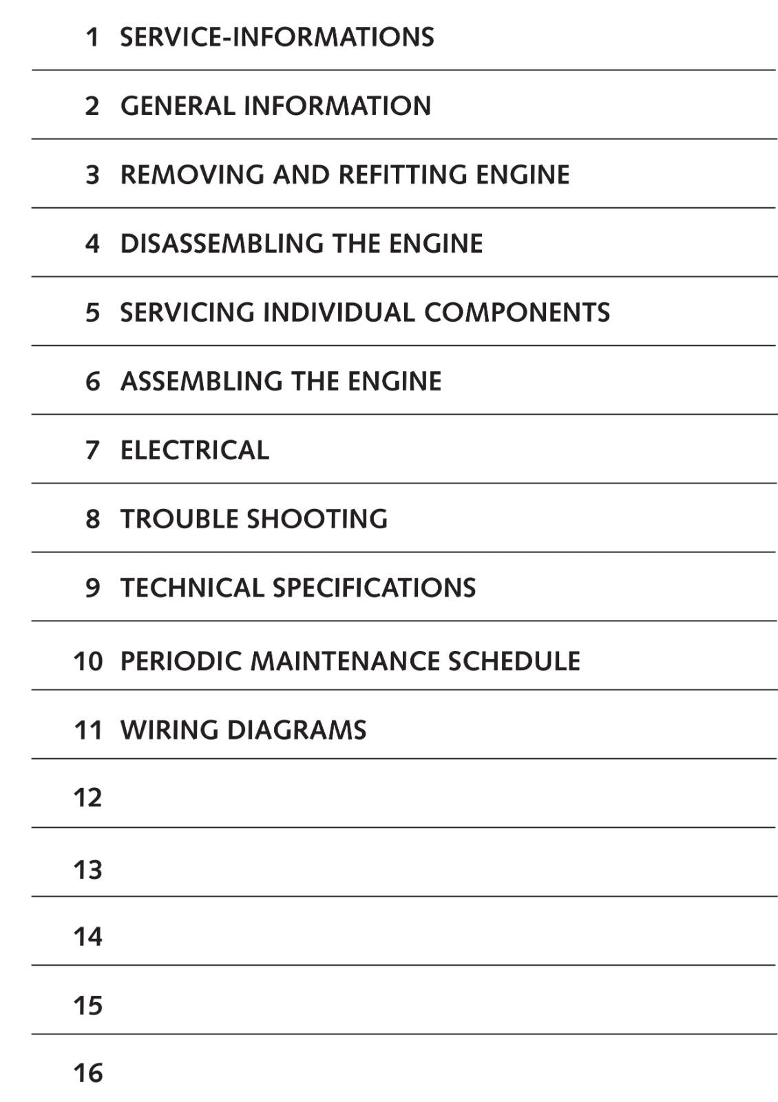 KTM 1999 TO 2003 - 125 200 EXC EGS EXE SUPERMOTO - ENGINE REPAIR SERVICE