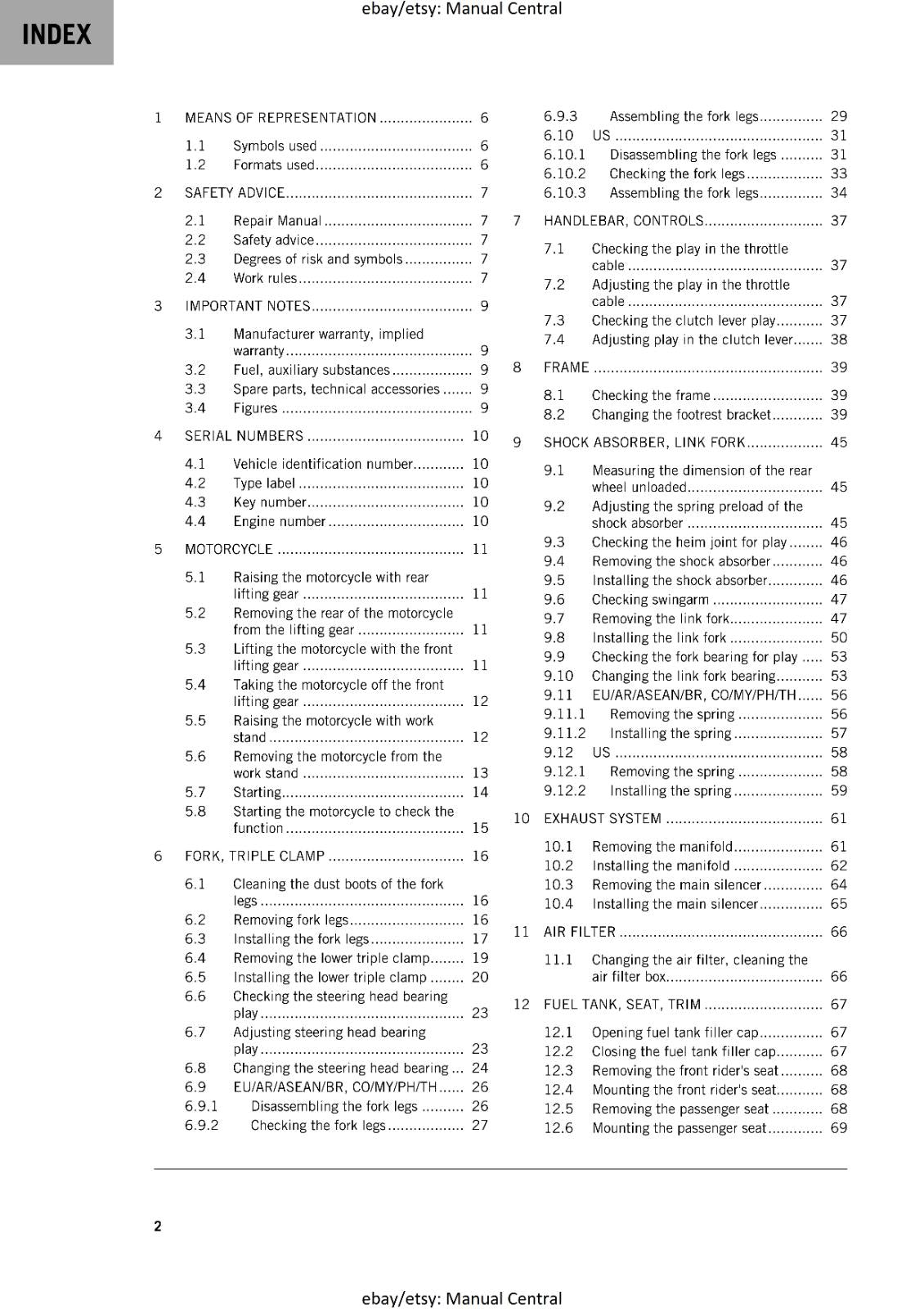 KTM 2020 -  200 DUKE  - SERVICE  WORKSHOP REPAIR MANUAL REPRINTED