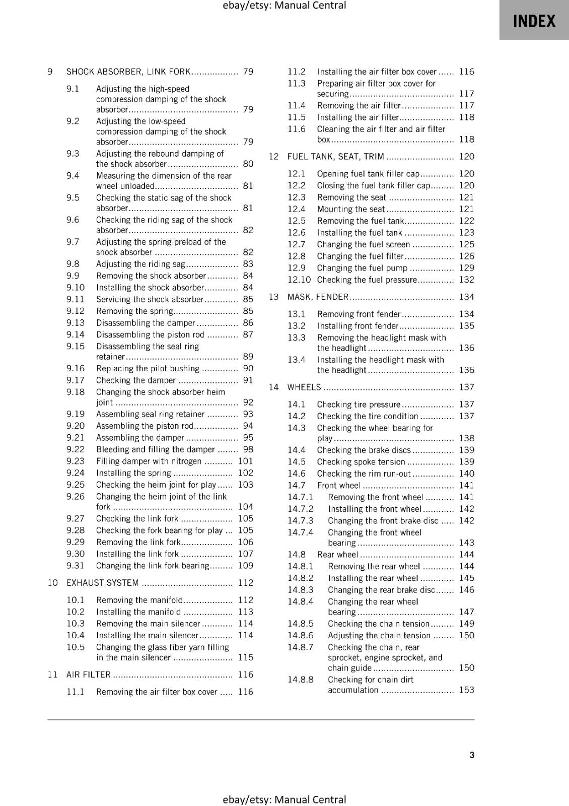 KTM 2020 -  250 EXC-F SIX DAYS - SERVICE REPAIR WORKSHOP