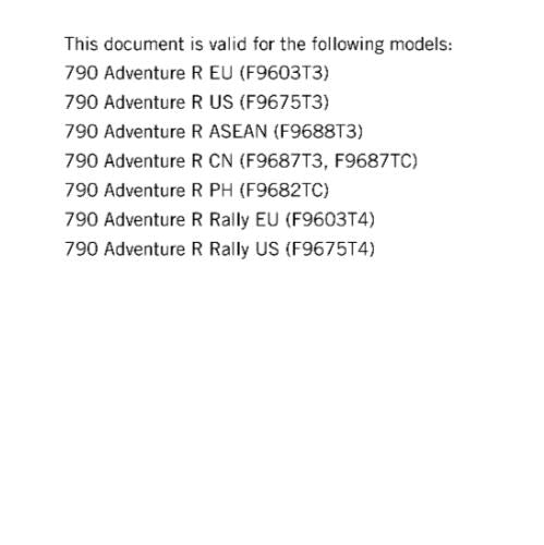 KTM 2020 - 790 ADVENTURE R RALLY - SERVICE REPAIR WORKSHOP